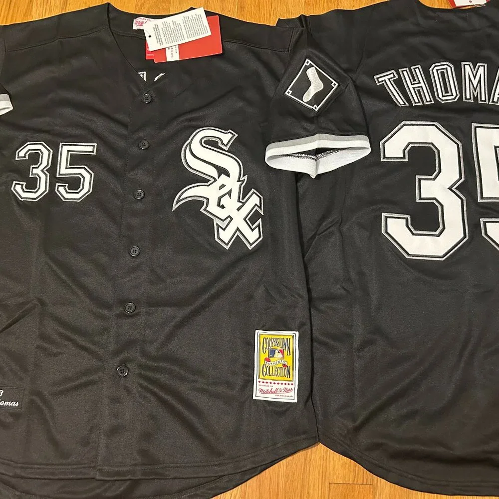 1990s CHICAGO WHITE SOX FRANK THOMAS Men's JERSEY M,L,XL,2X by Mitchell & Ness - Picture 7 of 7